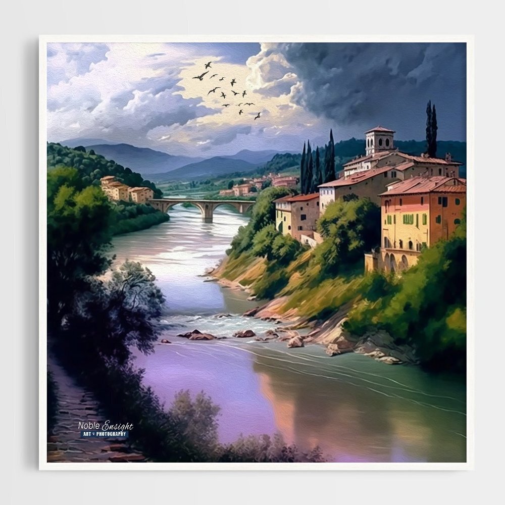 Italy Fantasy Art Watercolor‎ Oil Painting Print